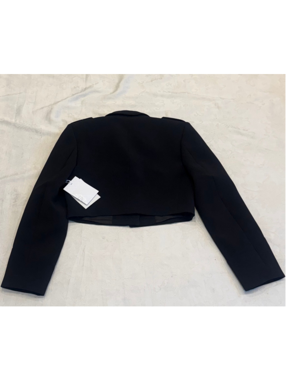 Ronny Kobo Genith Cropped Blazer, Jet black - Picture 7 of 8
